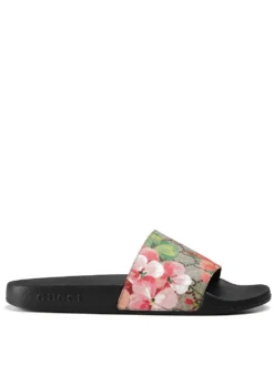 Women Gucci GG Blooms Supreme Slide Sandals