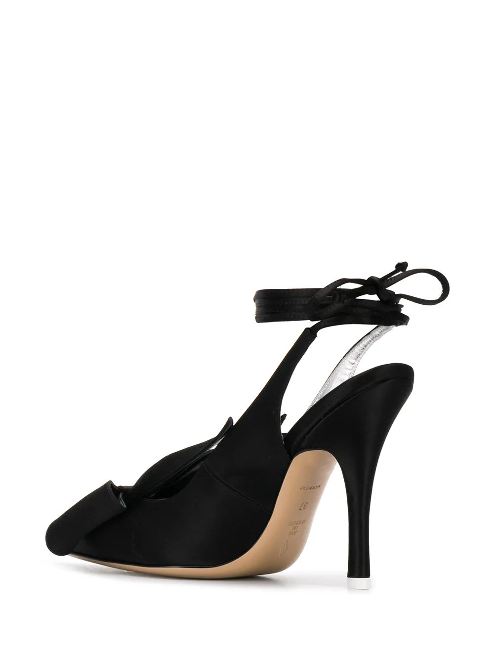 Women The Attico Ankle-wrap Satin Pumps - Image 3