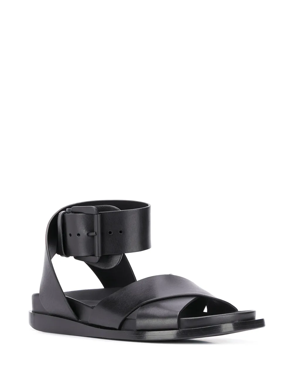 Women Ann Demeulemeester Crossover Strap Flat Sandals - Image 2