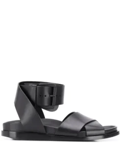 Women Ann Demeulemeester Crossover Strap Flat Sandals