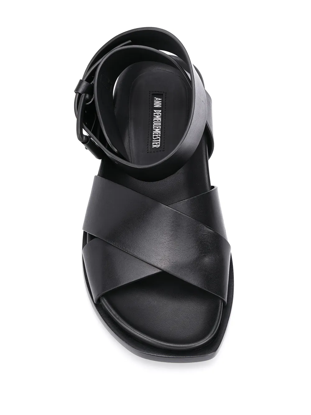 Women Ann Demeulemeester Crossover Strap Flat Sandals - Image 4