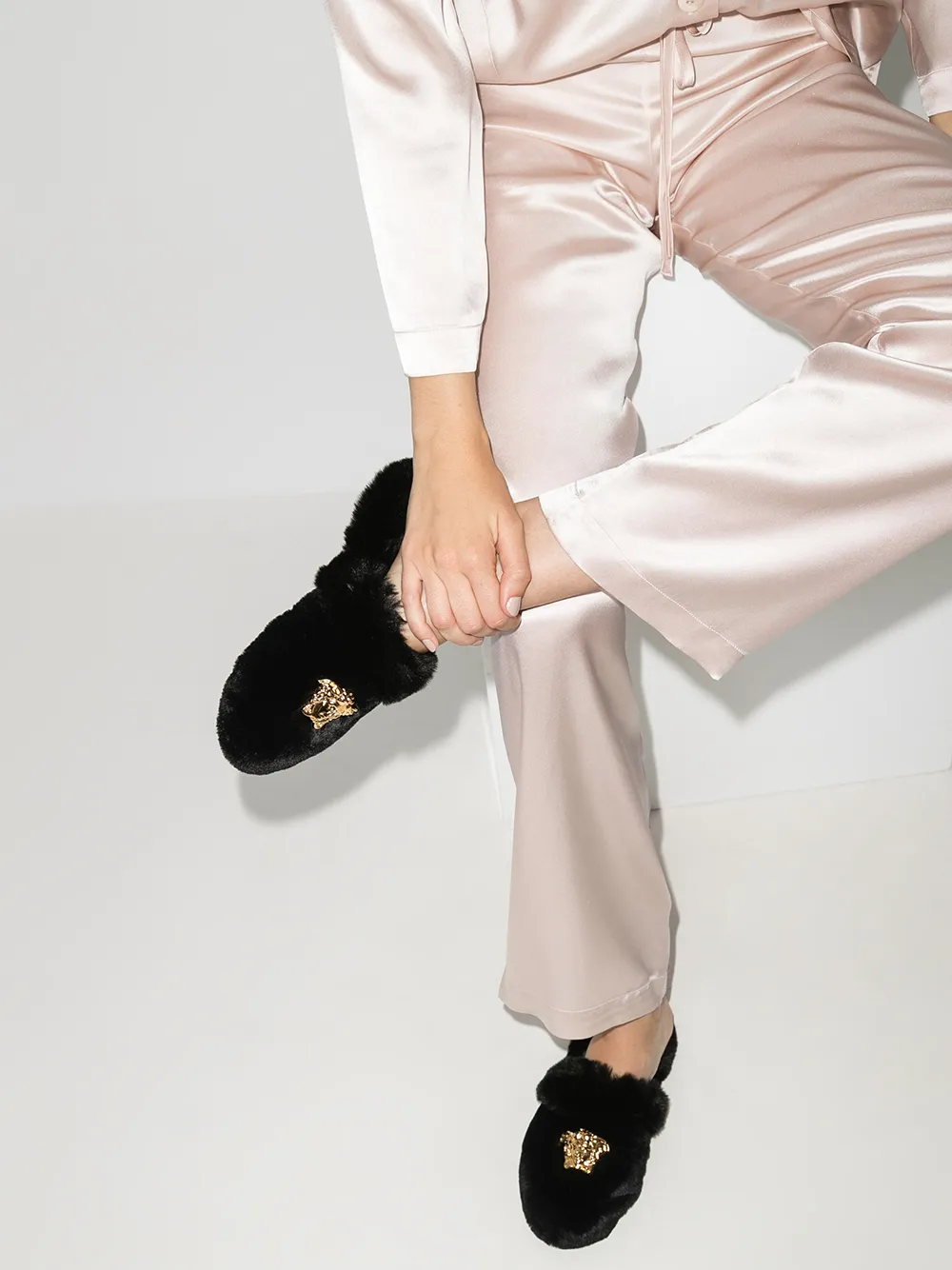 Women Versace Palazzo Slippers - Image 3