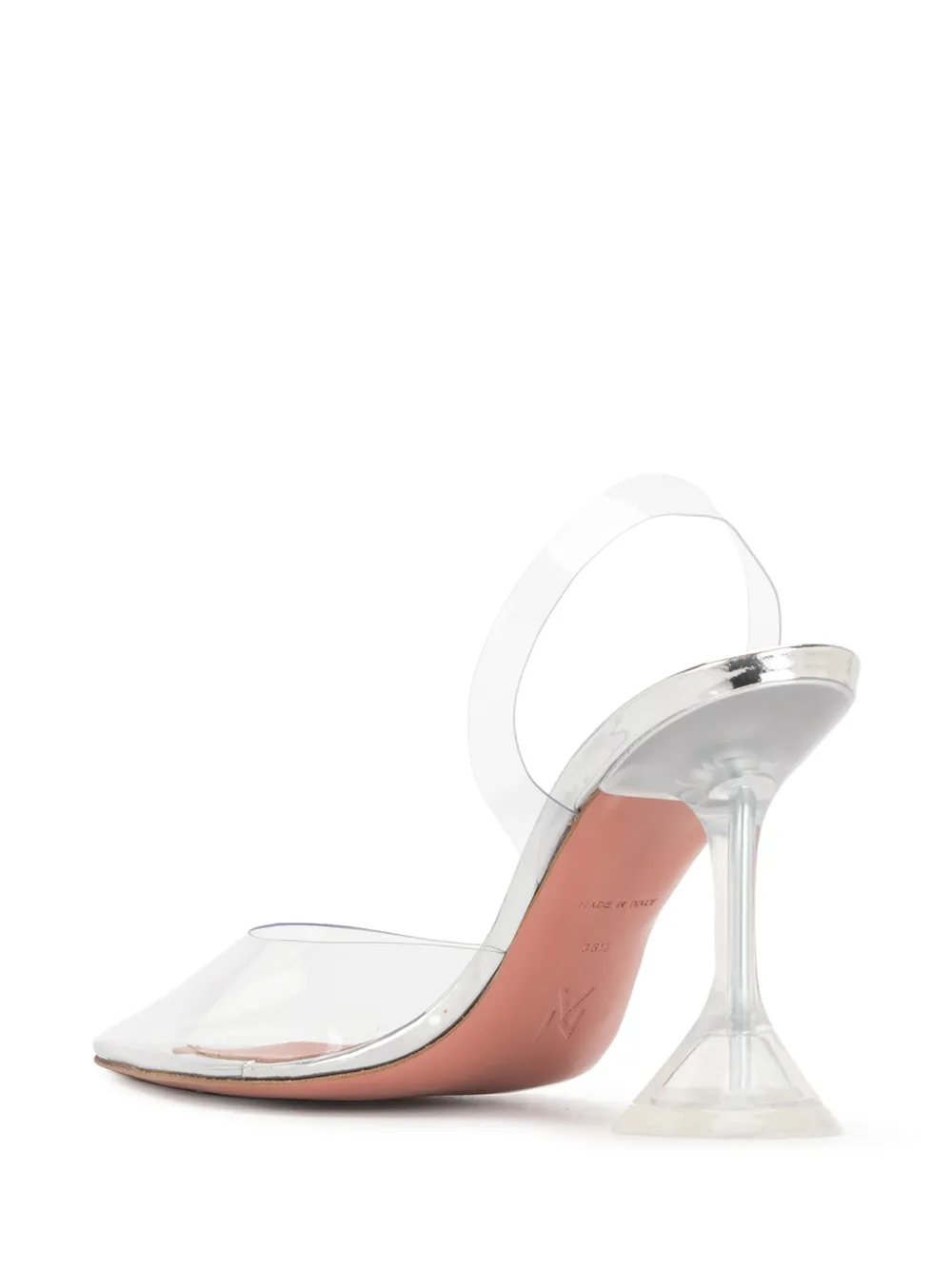 Women Amina Muaddi Holliglass Transparent Pumps - Image 3