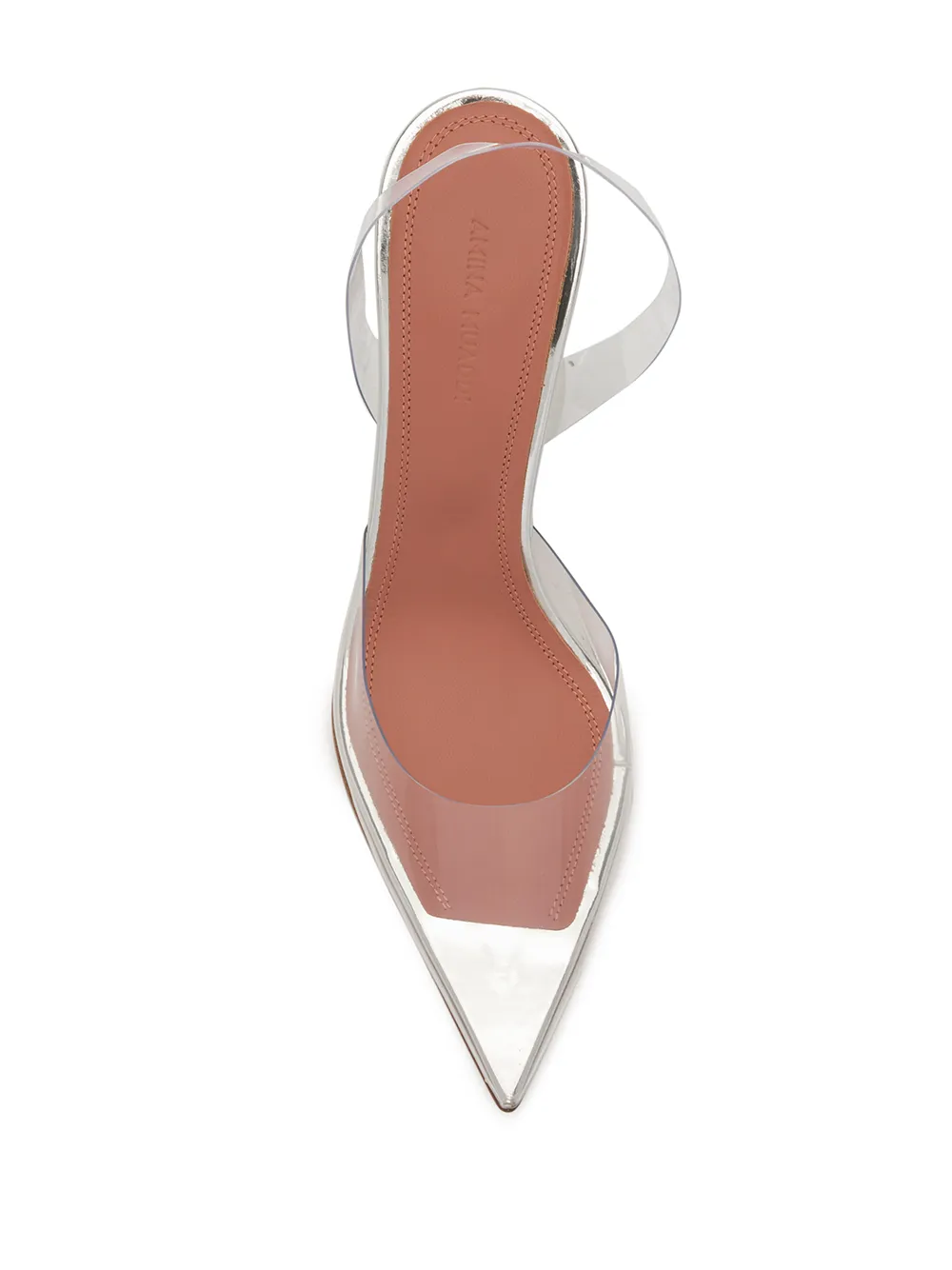 Women Amina Muaddi Holliglass Transparent Pumps - Image 4