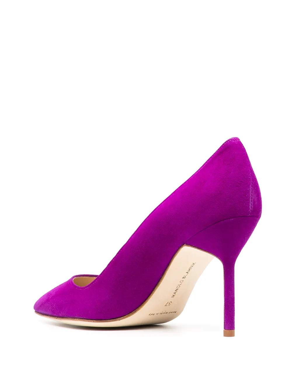 Women Manolo Blahnik BB 90mm Suede Pumps - Image 3