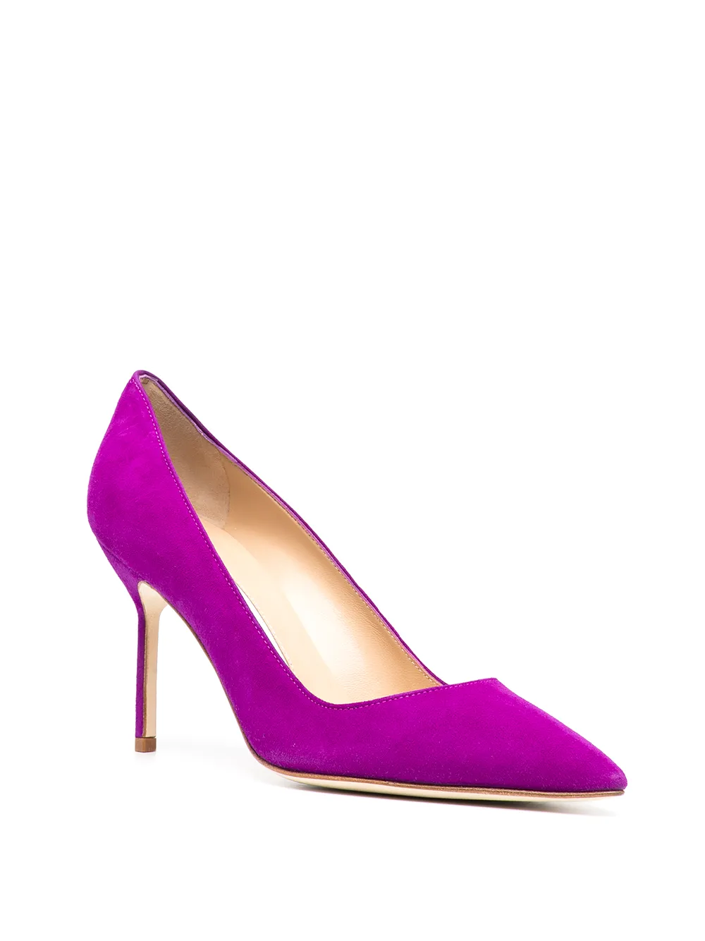 Women Manolo Blahnik BB 90mm Suede Pumps - Image 2