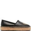 Women Love Moschino Studded Logo Espadrilles
