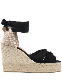 Women Castañer Bluma Raw-cut Wedge Sandals