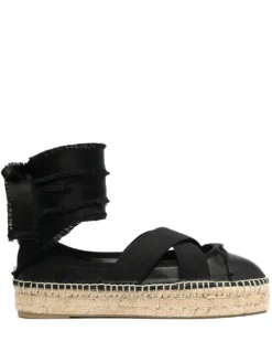 Women RED(V) Ankle-tie Espadrille Pumps