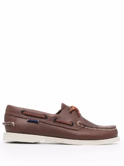 Women Sebago Lace-up Leather Loafers