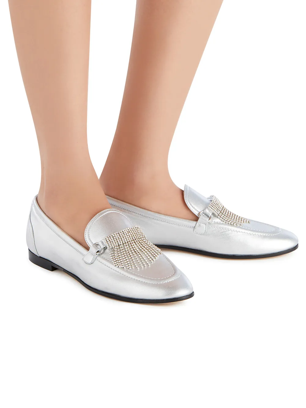 Women Giuseppe Zanotti Jodie Rhinestone-embellished Loafers - Image 5