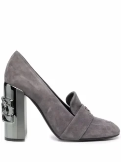 Women Casadei C-Chain Block-heel Pumps