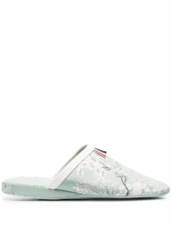 Women Thom Browne RWB Grosgrain Tab Slippers