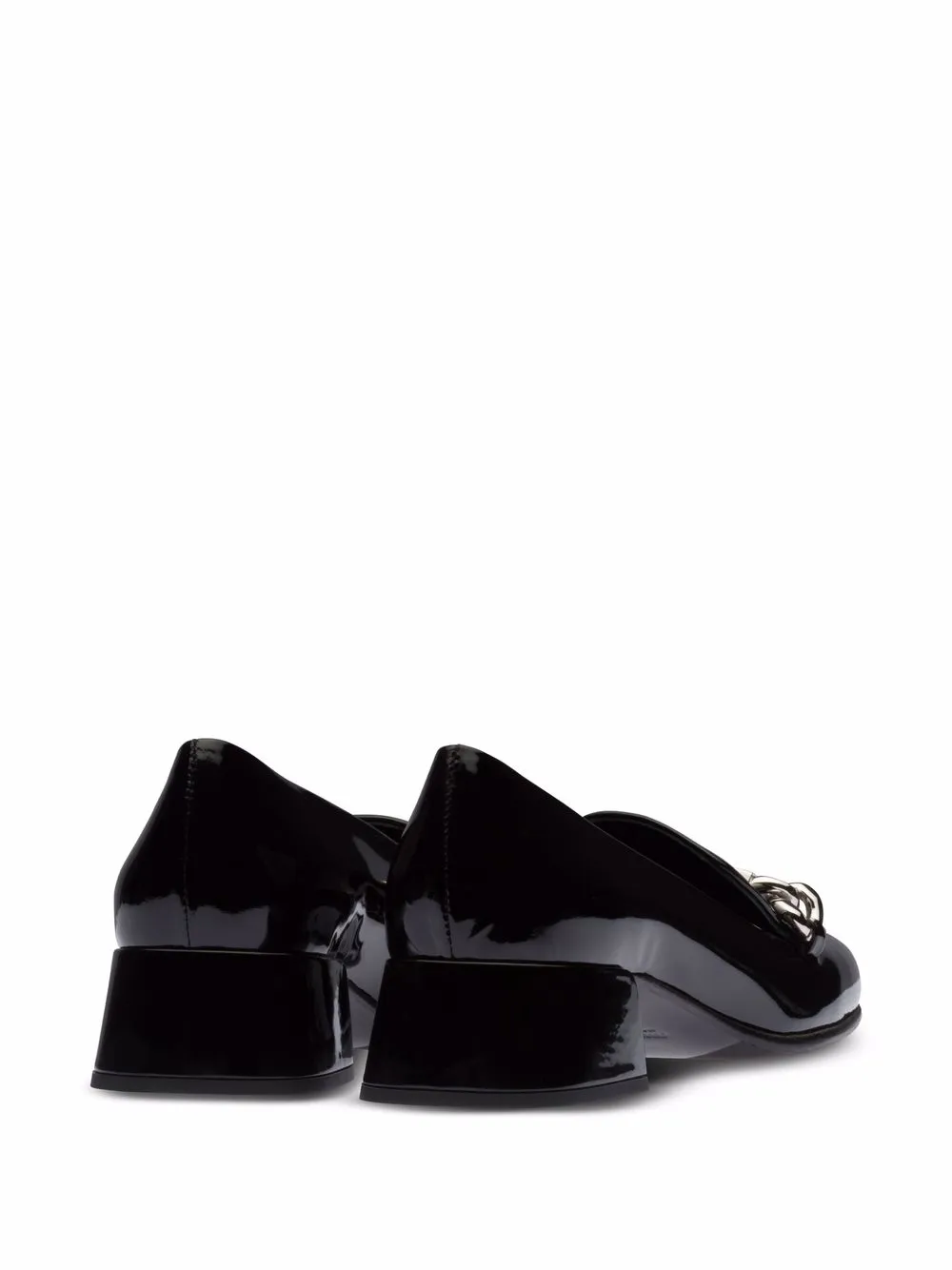 Women Miu Miu Patent Leather Logo-plaque Loafers - Image 3