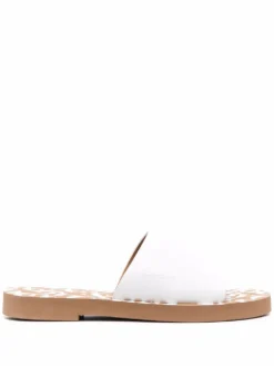Women See By Chloé Embossed-logo Leather Slippers