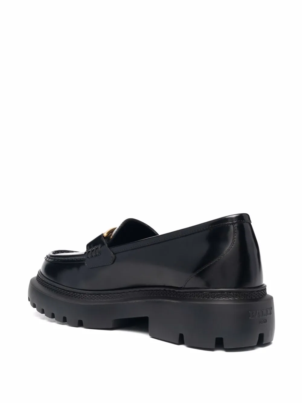 Women Bally Logo-charm Leather Loafers - Image 3