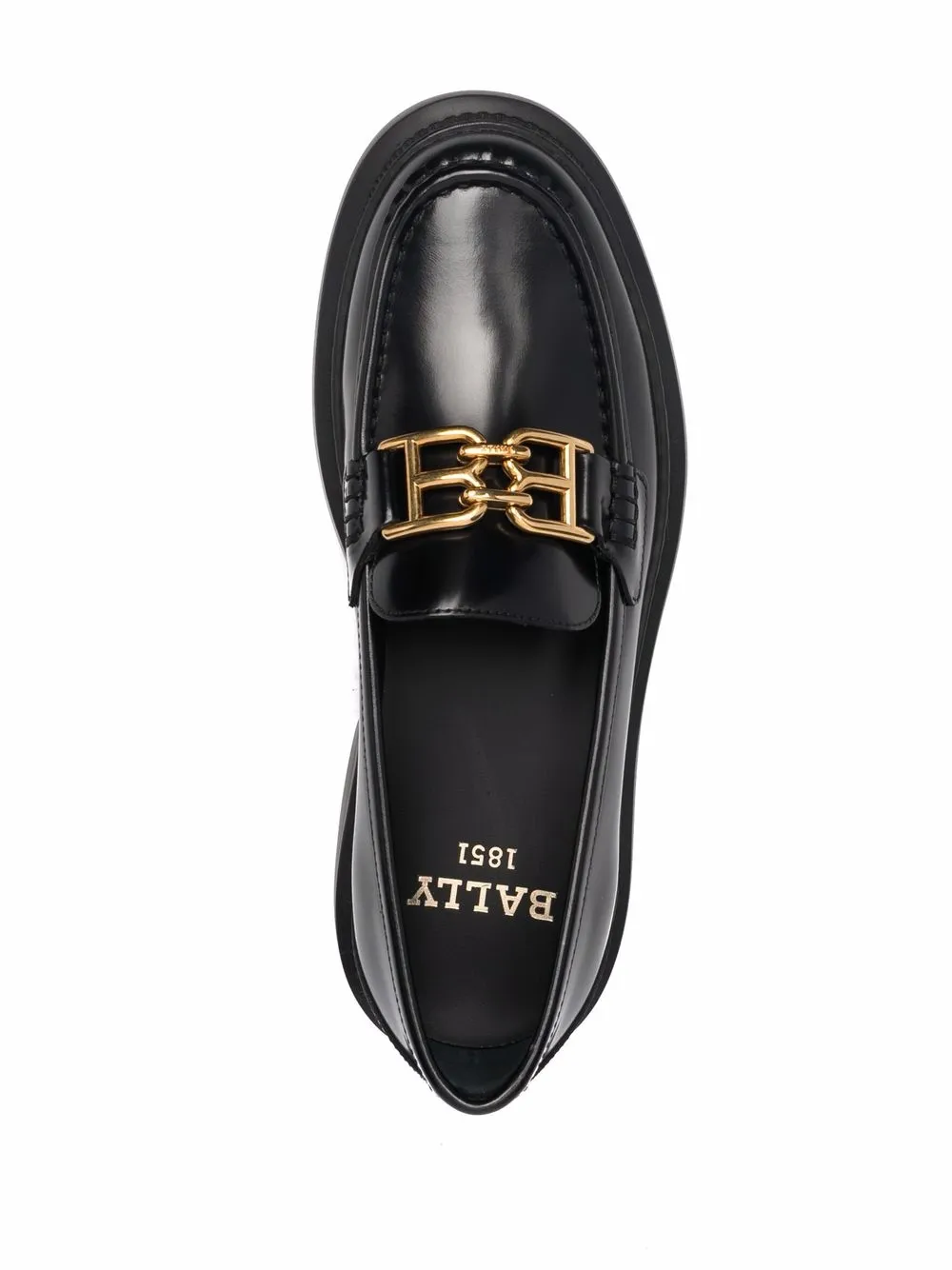 Women Bally Logo-charm Leather Loafers - Image 4