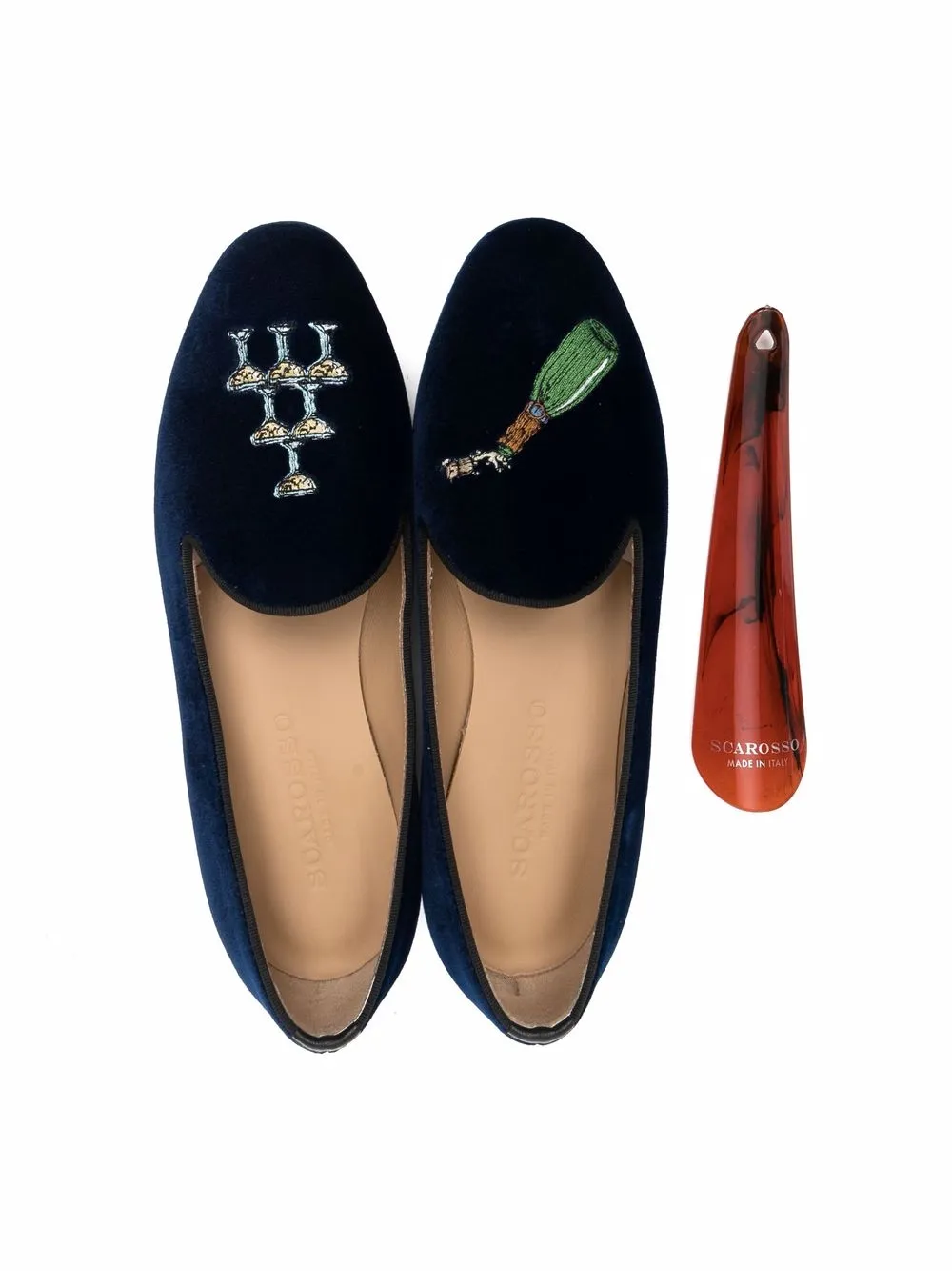 Women Scarosso Daisy Embroidered Velvet Slippers - Image 4