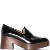 Women Tod's Leather 75mm Platform Loafers