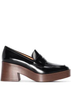 Women Tod&apos;s Leather 75mm Platform Loafers