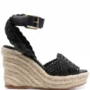 Women Castañer Carina Leather Wedge Espadrilles
