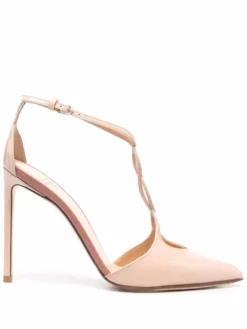 Women Francesco Russo Pointed Patent Leather Pumps