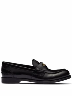 Women Miu Miu Leather Penny Loafers