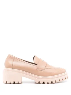 Women Blue Bird Shoes Chunky Sole Loafers