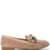 Women Casadei Chain-link Woven Loafers