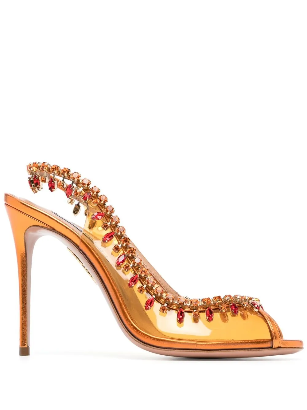 Women Aquazzura Transparent Crystal-embellished Sandals