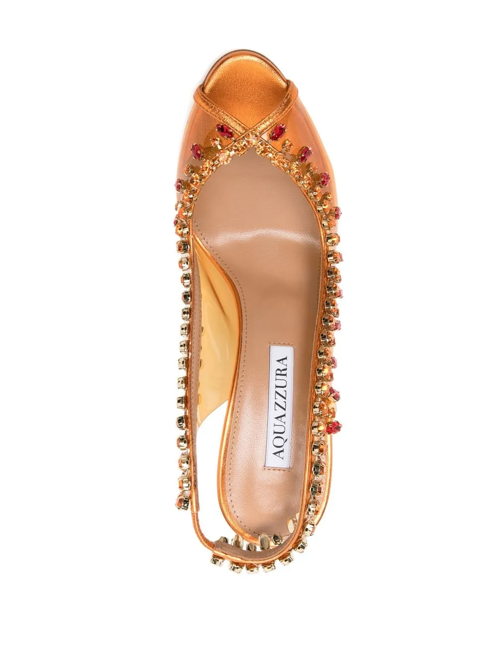 Women Aquazzura Transparent Crystal-embellished Sandals - Image 4