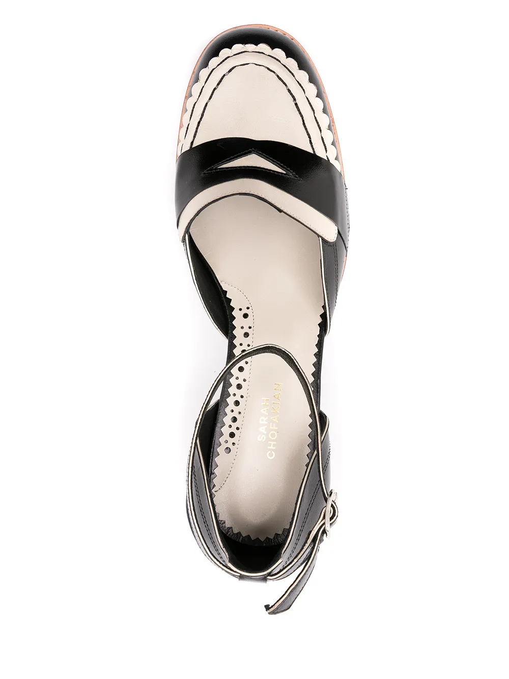 Women Sarah Chofakian Round-toe Leather Sandals - Image 4