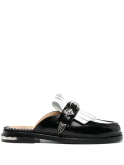 Women Toga Pulla Fringed Logo-plaque Slippers