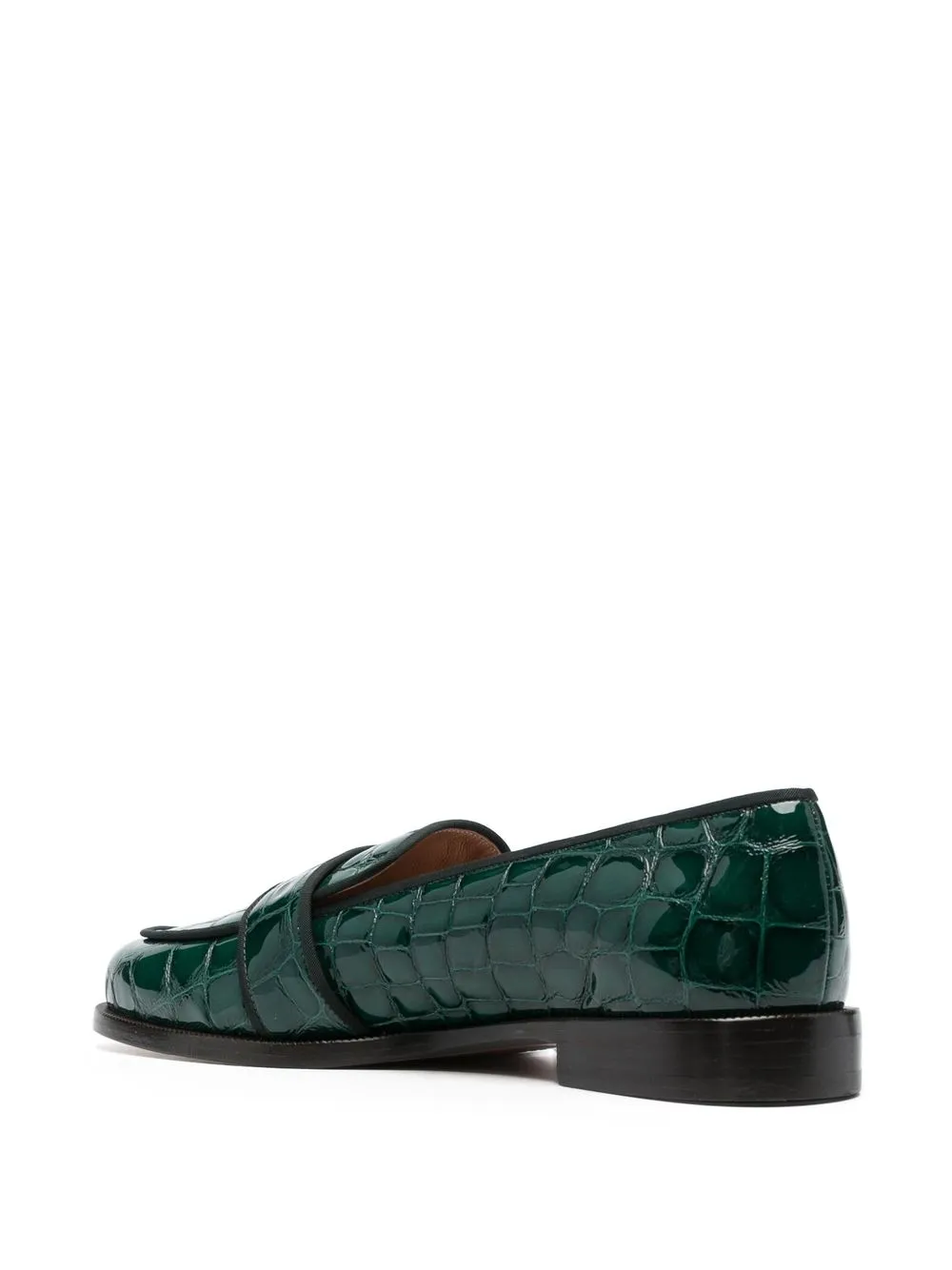 Women Aquazzura Martin Croco-embossed Detail Loafers - Image 3