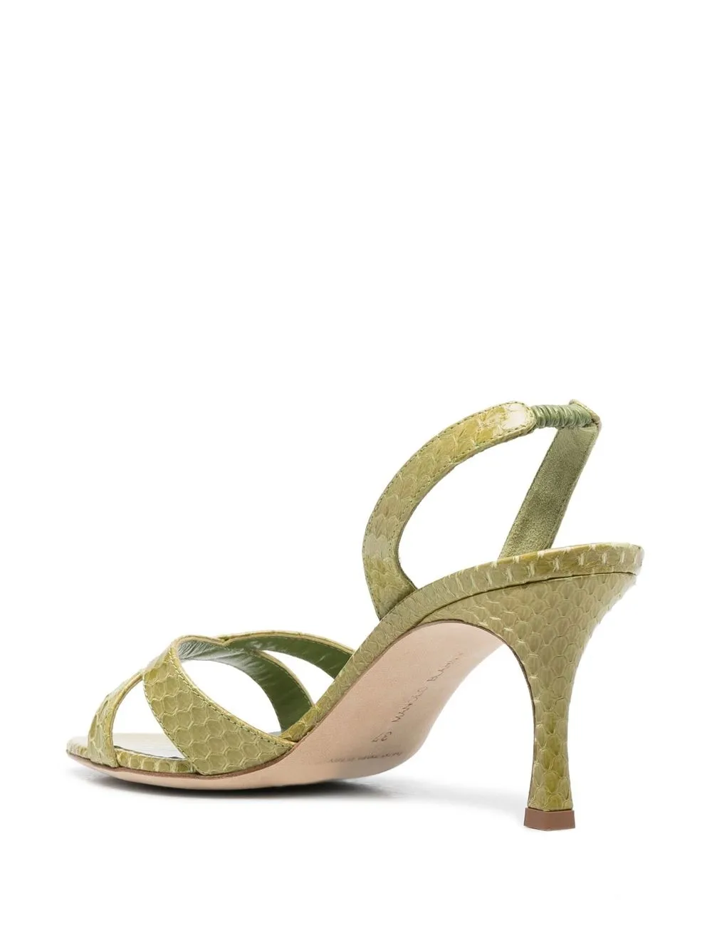 Women Manolo Blahnik Callasli 80mm Snakeskin-effect Sandals - Image 3