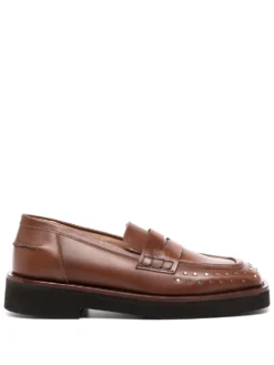 Women Nº21 Square-toe Leather Loafers
