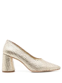 Women Sarah Chofakian Liam 80mm Woven Pumps