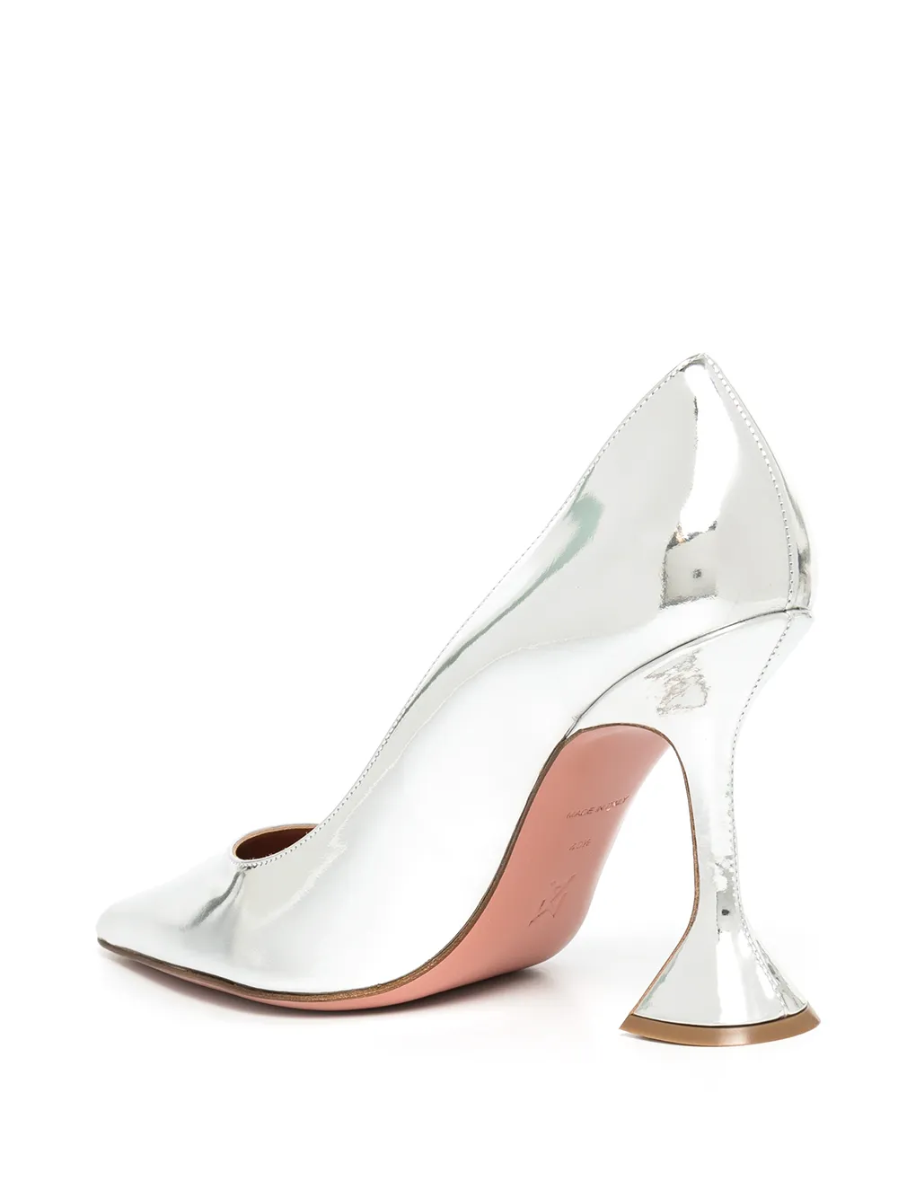 Women Amina Muaddi Amina 96mm Metallic Pumps - Image 3