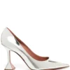 Women Amina Muaddi Amina 96mm Metallic Pumps