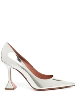 Women Amina Muaddi Amina 96mm Metallic Pumps