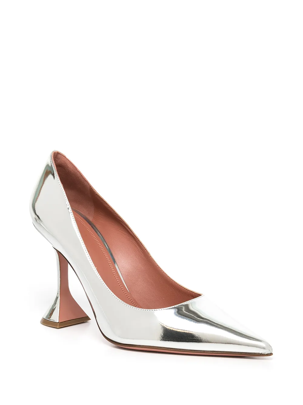 Women Amina Muaddi Amina 96mm Metallic Pumps - Image 2