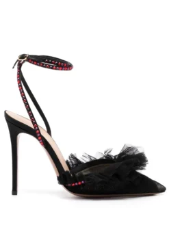 Women Andrea Wazen Franca 100mm Tulle Sandals