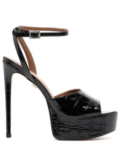 Women Kurt Geiger London Pierra Crocodile-embossed Platform Sandals