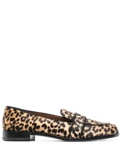 Women Aquazzura Martin Leopard-print Loafers