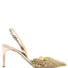 Women René Caovilla Crystal-embellished Pointed-toe Sandals