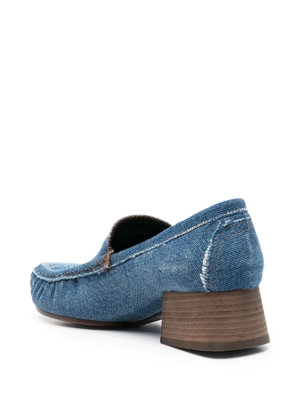Women Acne Studios Block-heel Denim Loafers - Image 3