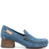 Women Acne Studios Block-heel Denim Loafers