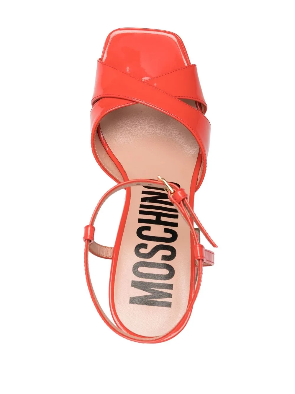 Women Moschino Patent Leather Platform Sandals - Image 4