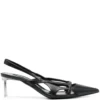 Women Sergio Rossi Aracne 65mm Leather Slingback Pumps