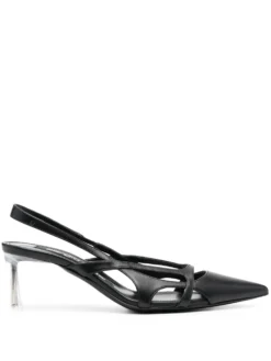 Women Sergio Rossi Aracne 65mm Leather Slingback Pumps
